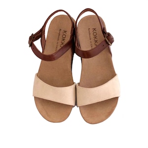 Black Leather Cork Platform Sandals: Handmade Open Toe Wedges