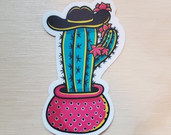 Cowboy Catcus Sticker