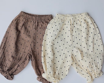 Charmante katoenen broek voor kinderen | Franjes en stippen | Speels en comfortabel