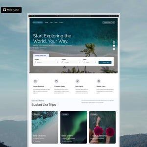 Professional Travel Agency & Consultant Wix Studio Website Template  | Travel Trips CMS | Booking and Branding Kit