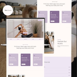 Yoga Pilates Studio theme Website Template Wix | Wix Yoga Template | Yoga Studio Booking & Payment Website | Yoga Studio Pilates Yoga