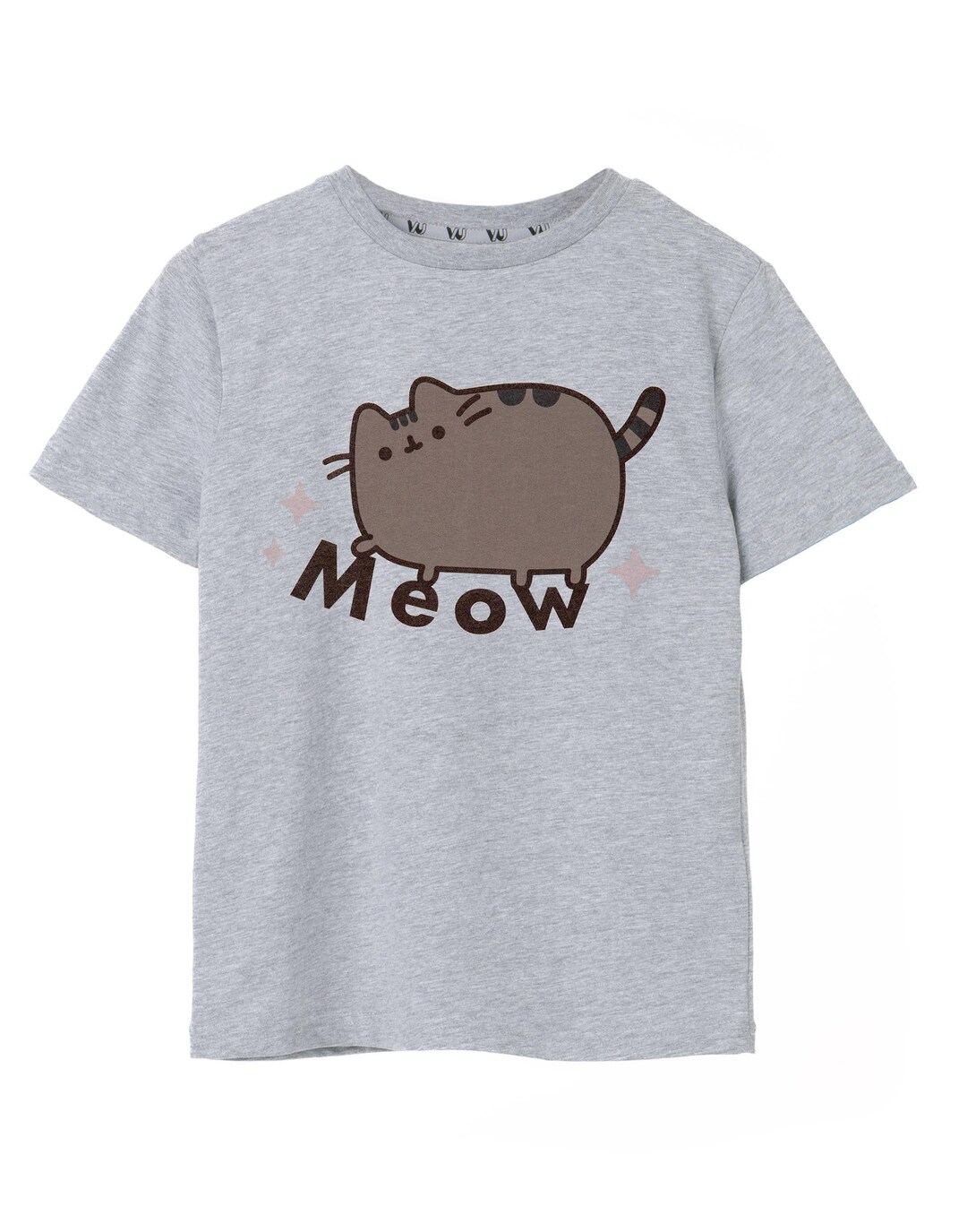 Pusheen The Cat 'PIZZA INSTRUCTIONS' Girls Junior T-Shirt - Charcoal Grey, Licensed NWT