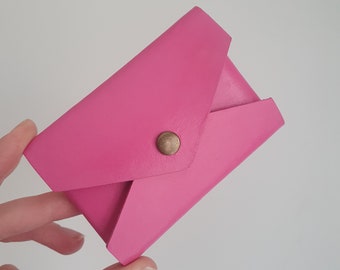 Hot Pink Origami Card Holder Wallet