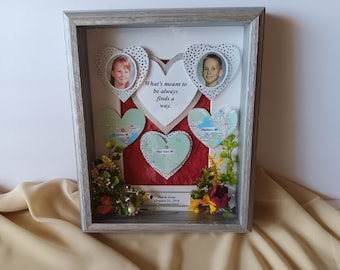 Custom Memories Shadowbox: Wedding Keepsake, Personalized Photo Display