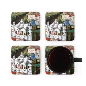 Coaster Set of 4 Young Horseman Design: MNK MishMash Collage zdjęcie 5