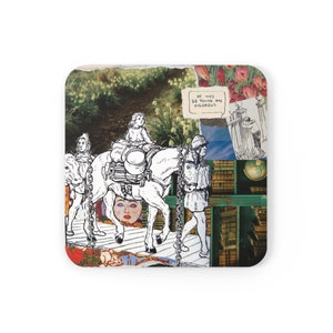 Coaster Set of 4 Young Horseman Design: MNK MishMash Collage zdjęcie 2