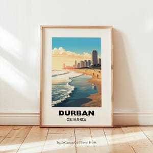 Durban Travel Print Wall Art, Durban South Africa Poster, Durban Gift, South Africa Art Print, Durban Home Decor, Printable Digital Download