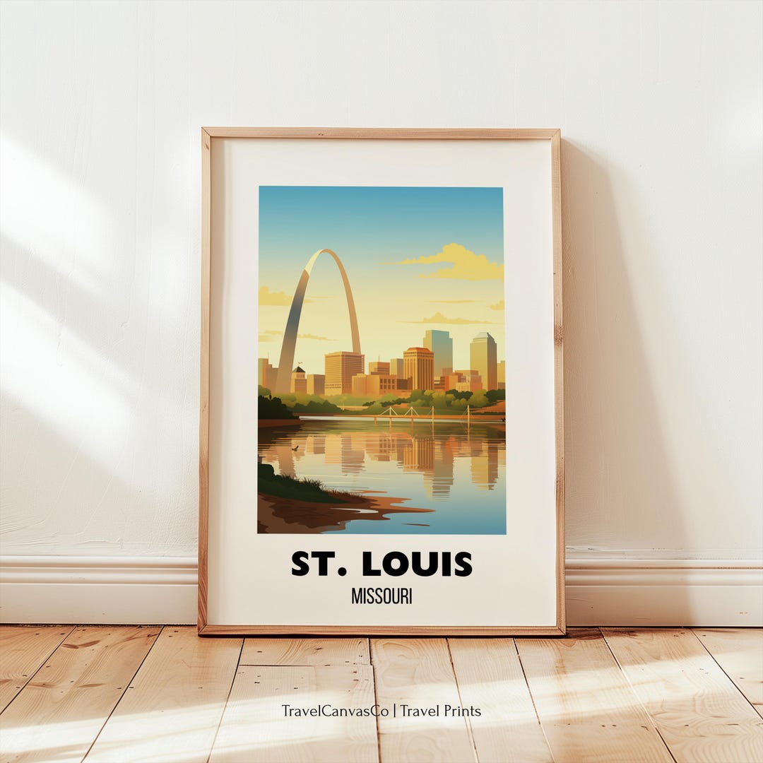 St. Louis Travel Poster Wall Art, Missouri Print, St. Louis Travel