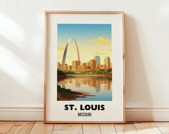 St. Louis Travel Poster Wall Art, Missouri Print, St. Louis Travel Print, St. Louis Travel Gift, , City Poster