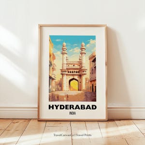 Hyderabad Travel Print Wall Art, Hyderabad India City Poster, Hyderabad Home Decor Travel Gift, Birthday Present, Digital Download Artwork