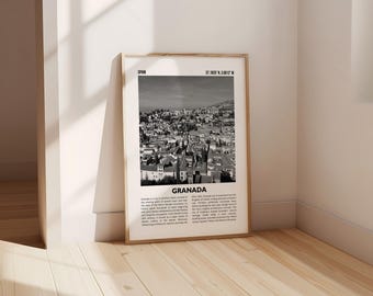 Real Photo Granada Print, Granada Travel Poster, Granada Wall Art, Spain Photo, Granada Artwork Gift, Spanish Home Decor, Spain Poster Art