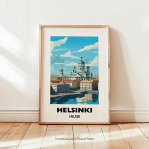 Helsinki Travel Print Wall Art, Finland Print, Helsinki Poster, Retro Wall Art, Home Decor, Wedding Gift, Birthday Gift, Digital Download