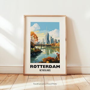 Rotterdam Travel Print Wall Art, Rotterdam Decor Poster, Rotterdam Netherlands Travel Gift, Printable City Poster, Birthday Digital Download