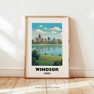 Windsor Travel Print Wall Art, Windsor Canada Poster, Canada Travel Prints, Windsor Canada Travel Gift, Birthday Present, Digital Download