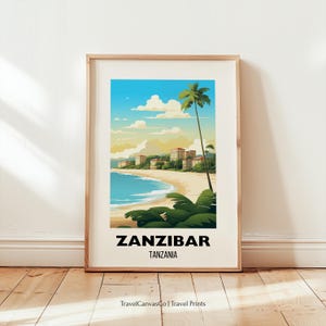 Zanzibar Travel Print Wall Art, Zanzibar Tanzania Art Poster, Zanzibar Home Decor Gift, Printable City Poster, Digital Download Artwork