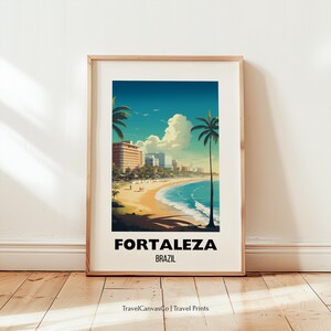 Fortaleza Travel Print Wall Art, Fortaleza Poster, Fortaleza Brazil Travel Gift, City Poster Print, Digital Download, Birthday Present