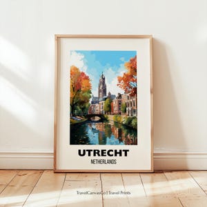 Utrecht Travel Print Wall Art, Utrecht Netherlands Travel Poster, Utrecht Home Decor Print Gift, Digital Download Artwork, Birthday Present