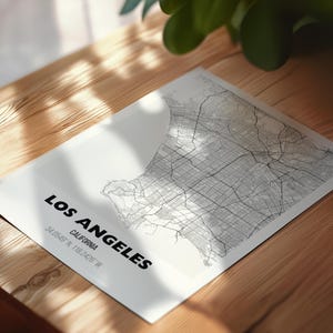 Los Angeles Map Print, LA Wall Art, California Map, Los Angeles Map Poster, Los Angeles, LA Map, Black and White Map, Minimal Map Gift