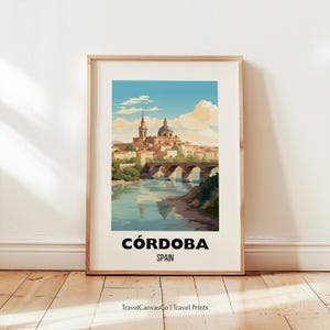 Córdoba Spain Travel Poster Wall Art, Cordoba Art Print, Spain Travel Prints, Cordoba Home Decor, Cordoba Artwork Gift, Digital Download