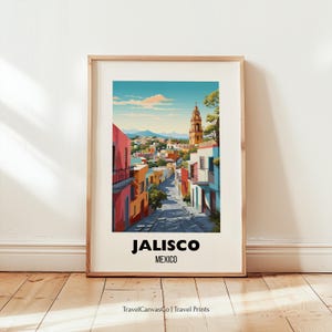 Jalisco Travel Poster Wall Art, Mexico Print, Mexican Art, Jalisco Travel Print, Latin America Aesthetic Gift, Digital Download City Decor