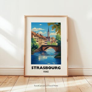 Strasbourg Travel Poster Wall Art, Strasbourg France Print, Strasbourg France Gift, European Destinations Home Decor, Digital Download Art