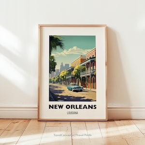 New Orleans Travel Print Wall Art, New Orleans Louisiana Poster, New Orleans Home Living Decor, Birthday Present, Digital Download Artwork