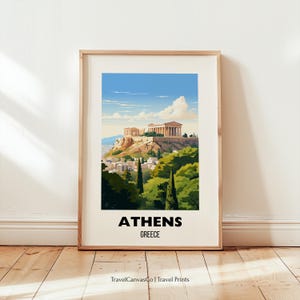 Athens Greece Travel Print, Athens Parthenon Travel Art Wall Decor, Parthenon Greece, Athens Poster Gift, Digital Download City Home Decor