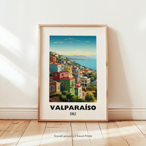 Valparaíso Travel Print Wall Art, Valparaíso Chile City Poster, Historic Quarter, Valparaíso Home Decor Gift, Artwork
