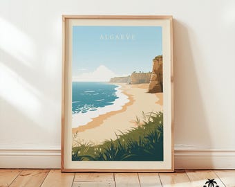 Algarve Travel Print Wall Art, Algarve Artwork Poster, Algarve Home Decor, Algarve Gift, Portugal Art Lover Minimalist Art Print