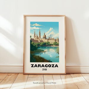 Zaragoza Travel Print Wall Art, Zaragoza Spain Poster, Spain Travel Prints, Spain Home Decor Gift, Birthday Present, Digital Download Art