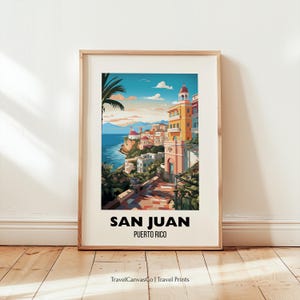 San Juan Travel Poster Wall Art, City Poster, San Juan Travel Prints, Puerto Rico Wall Art, San Juan Gift, San Juan Print, Digital Download