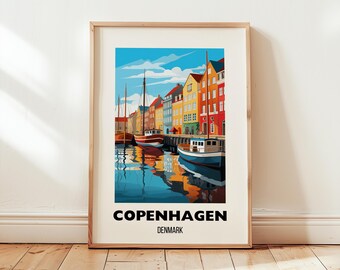 Copenhagen Travel Print Wall Art, Copenhagen Travel Poster, Denmark Travel Gift, Copenhagen Gift Poster, Denmark Poster, Digital Download