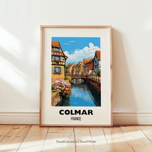Colmar France Travel Poster Wall Art, Colmar France Poster, Europe Print, France Wall Art, Colmar Gift, Colmar Print, Digital Download Art