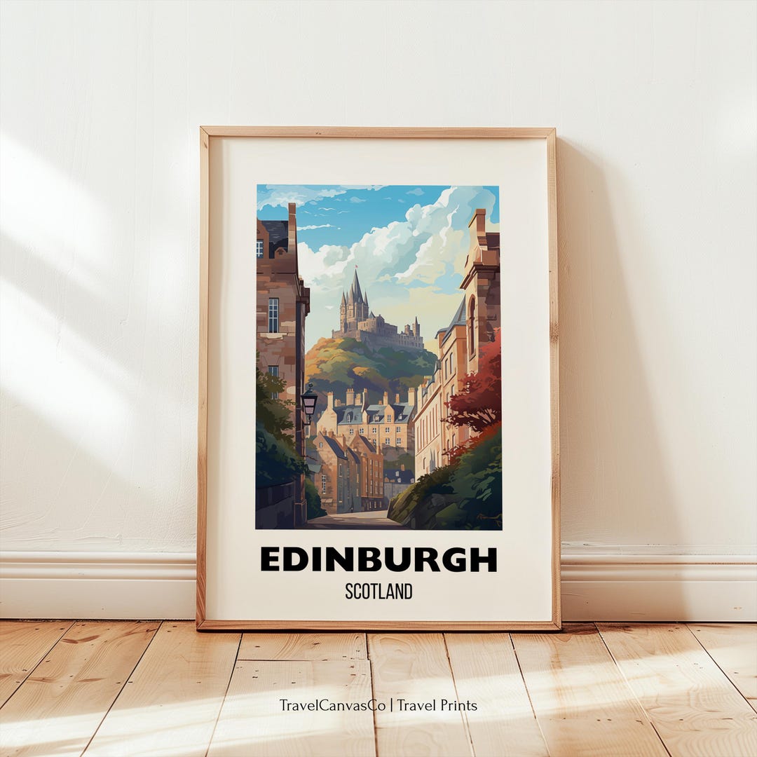 Edinburgh Travel Poster Wall Art, City Poster, Europe Travel Print ...