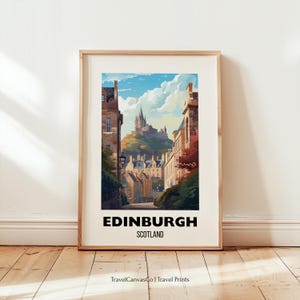 Edinburgh Travel Poster Wall Art, City Poster, Europe Travel Print, Scotland Wall Art, Edinburgh Gift, Edinburgh Print, Digital Download Art