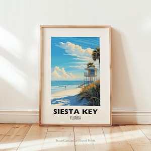 Siesta Key Travel Poster Wall Art, Florida Poster, Florida Print, Siesta Key Florida Art Siesta Key Gift, Siesta Key Print, Digital Download