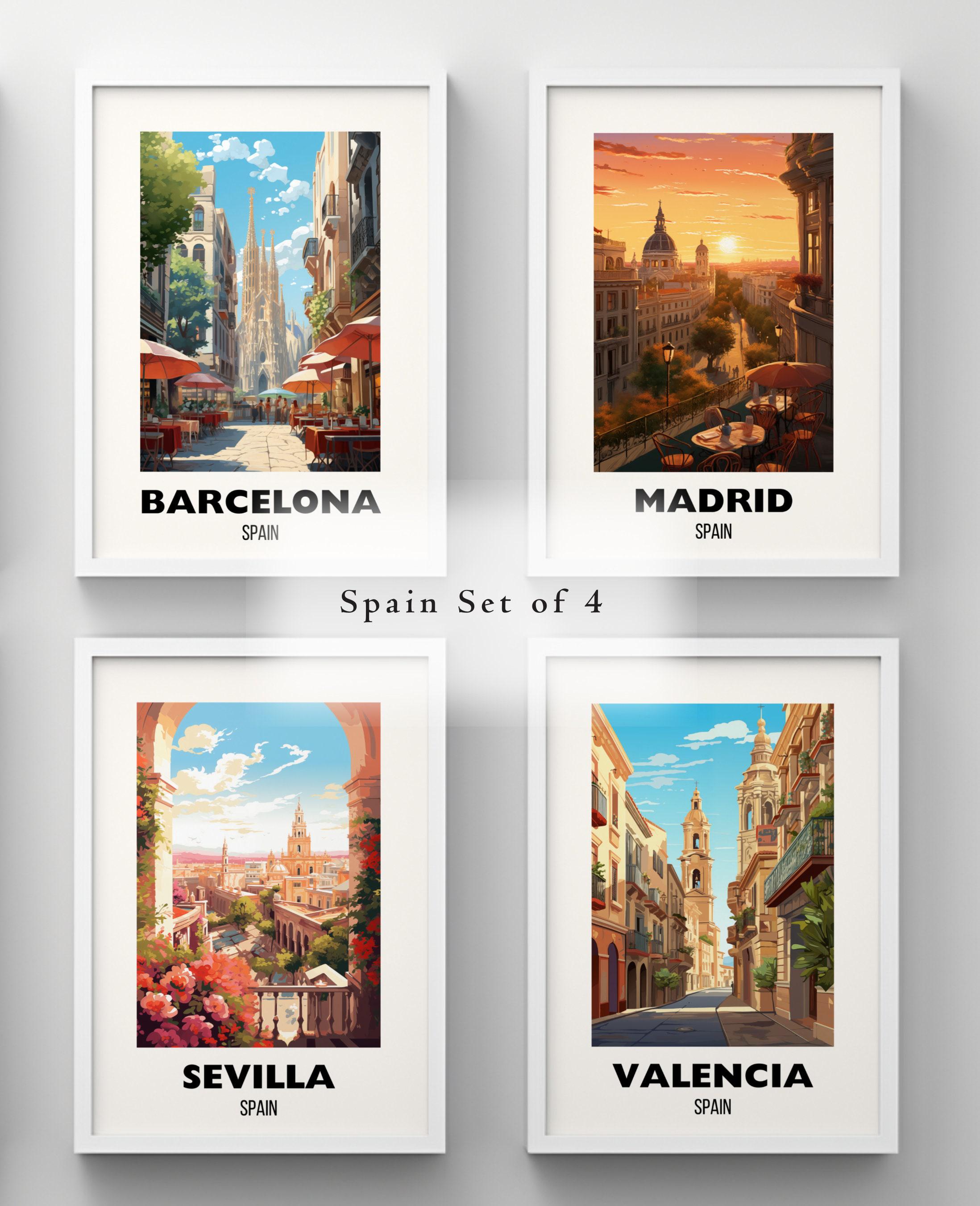 Lot De 9 Cartes Postales Espagne - Photos De Barcelone, Madrid, Séville, Majorque, Etc. 10,5x14,8 Cm - 12