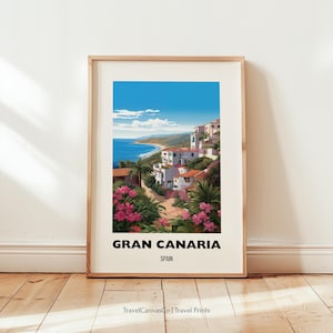 Gran Canaria Travel Print Wall Art, Gran Canaria Spain Art Poster, Gran Canaria Home Decor Artwork Gift, Spain Lover Digital Download
