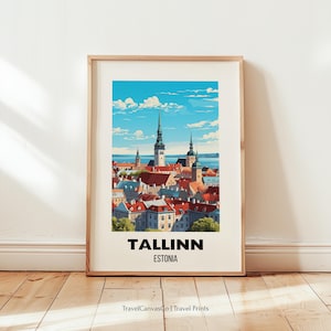 Tallinn Estonia Travel Poster Wall Art, Tallinn Print, Europe Travel Poster, Tallinn Estonia Traveler Gift, Digital Download Home Decor