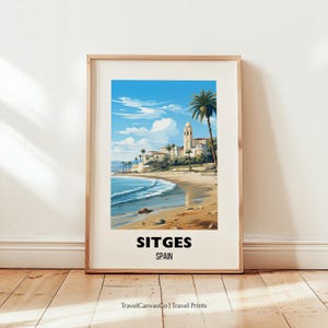 Sitges Travel Print Wall Art, Sitges Spain Poster, Sitges Home Decor, Sitges Spain Travel Gift, European Cities Artwork, Digital Download