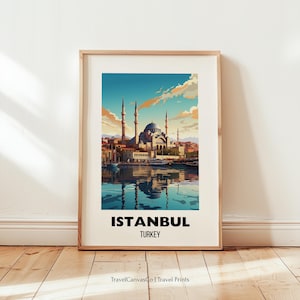 Istanbul Travel Poster Wall Art, City Art Print, Turkey Travel Prints, Turkey Wall Art, Istanbul Gift, Istanbul Print, Digital Download Art