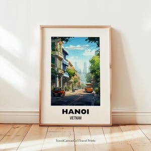 Hanoi Vietnam Travel Wall Art Poster Print, Hanoi Vietnam Travel Gift, Printable City Poster Wedding Gift Birthday Present Digital Download
