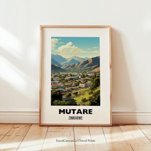 Mutare Travel Print Wall Art, Mutare City Art Poster, Zimbabwe Travel Prints, Mutare Home Decor Artwork, Zimbabwe Gift, Digital Download Art