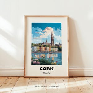 Cork Travel Print Wall Art, Cork Ireland Poster, Cork Ireland Travel Gift, Printable City Poster, Digital Download Decor, Birthday Present