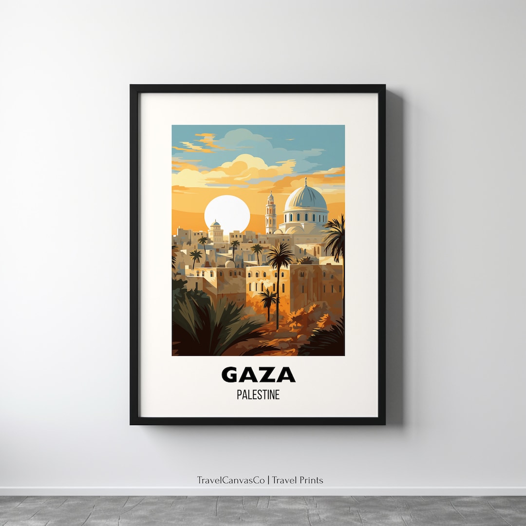 Gaza Print Gaza Travel Poster Wall Art, Gaza City Print, Palestine Travel Gift ...