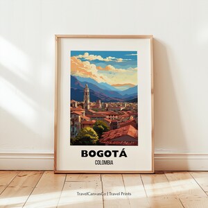Bogotá Travel Poster, Bogota Colombia Wall Art Poster Print, Bogota Gift, Printable City Poster Retro Destination Print Digital Download Art