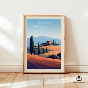 Tuscany Print Wall Art, Tuscan Home Decor, Tuscany Italy Travel Poster, Italian Poster Print Artwork Gift, Tuscany Minimalist Wall Art