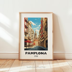 Pamplona Travel Print Wall Art, Pamplona Spain Travel Poster, Spain Travel Prints, Pamplona Home Decor, Pamplona Gift, Digital Download