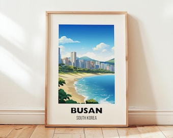 Busan Travel Print Wall Art, Busan Poster, South Korea Travel Prints, Busan Artwork, Busan Art Home Decor Gift