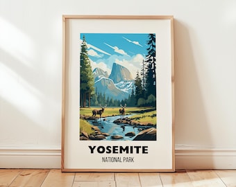 Yosemite National Park Travel Poster: Archival Fine Art Print